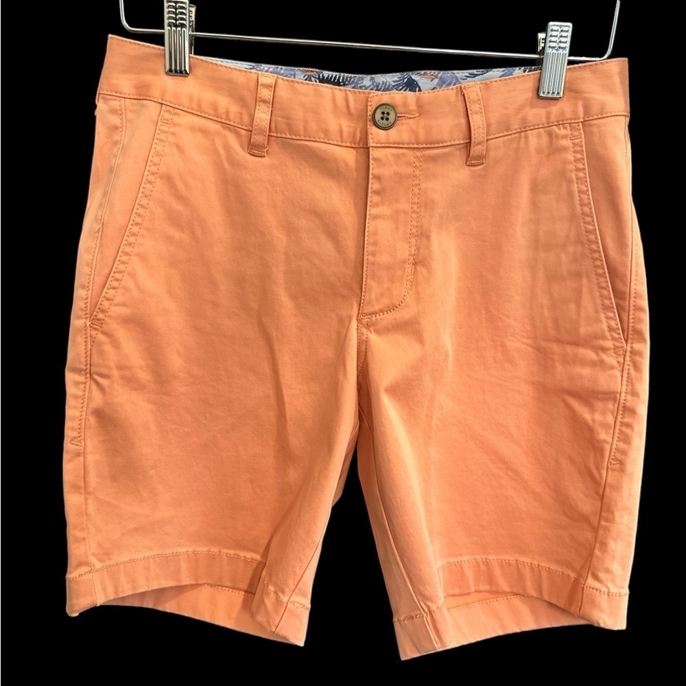 NWT Tommy Bahama Boracay Shorts Mens Sz 28 Coral Embroidered Logo Stretch 8 Inch